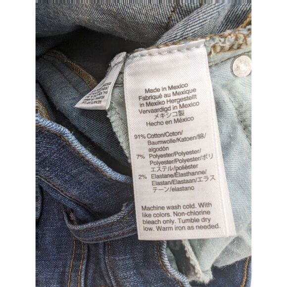 J Crew Hipslung Cut Off Shorts Womens 26 Blue Denim Raw Hem Cuffed Casual - Picture 5 of 6